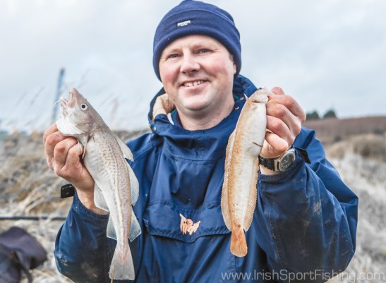 Martin Howlin with a codling & rockling double-shot