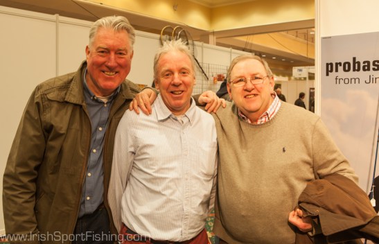 Jim Hendrick from Probassfisher (centre), with Dan Smith (left) and Ken Garry (right)